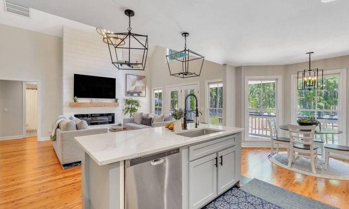 Okatie House | Peaceful gated private 4-Acre property with pool, game room, and fire pit!