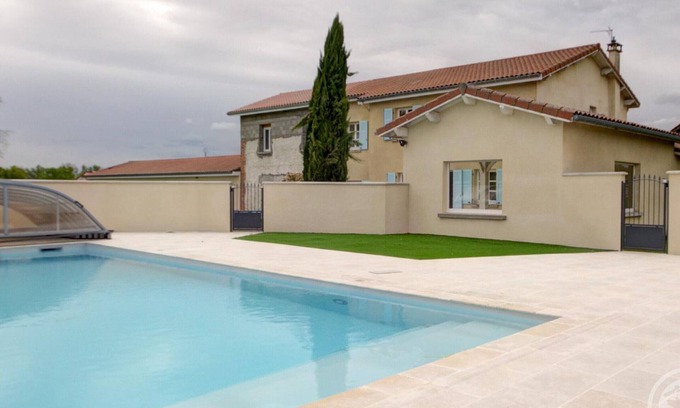 Chalain-le-Comtal Cottage | Spacious cottages with pool in the countryside, up to 17 guests
