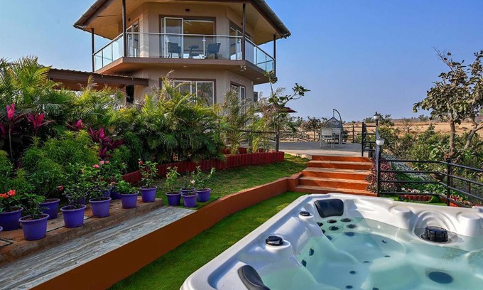 Lonavala Villa | StayVista's Ora Indulgent Living - Valley-View, Couple-Friendly Villa with Outdoor Jacuzzi - Romantic Getaway