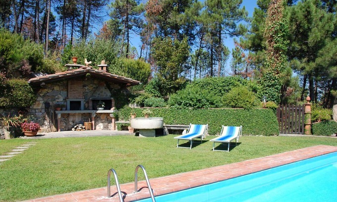 SantʼAndrea di Compito Villa | Stunning private villa with WIFI, A/C, private pool, TV, terrace and panoramic view, close to Lu.