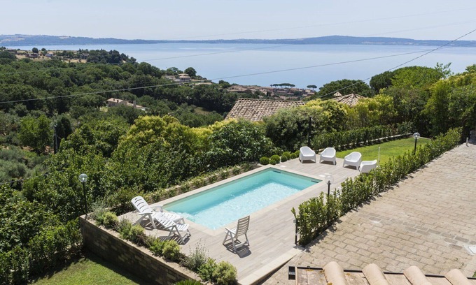 Lake Bracciano Villa | Wonderful private villa for 14 guests with A/C, private pool, WIFI, TV, patio and pets allowed