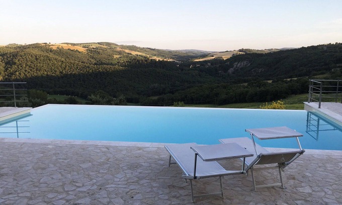 San Venanzo Villa | Wonderful private villa for 8 people with WIFI, private pool, TV and panoramic view