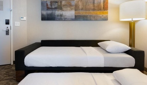 Suite, 1 King Bed with Sofa bed (Hearing Accessible)