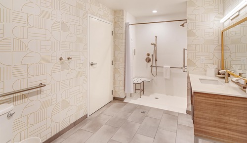 Suite, 1 King Bed, Accessible (Roll-in Shower)