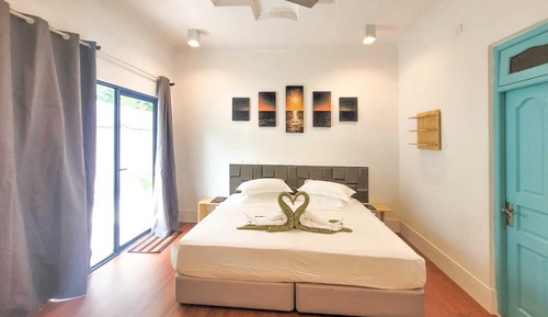 Deluxe Quadruple Room, Balcony, Garden View