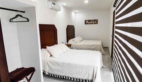 Comfort Double Room, 2 Double Beds, Courtyard View