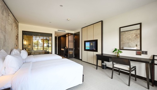 Bungalow, 2 Twin Beds, Garden View