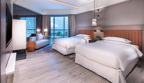 Club Room, 2 Twin Beds, Sea View