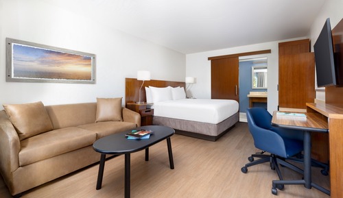 Suite, 1 King Bed with Sofa bed (Mobility/Hearing Access, Roll-In Shwr)