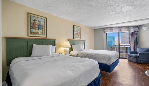 Standard Room, 2 Double Beds, Ocean View