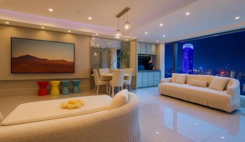 Three-Bedroom Premium Apartment with Balcony