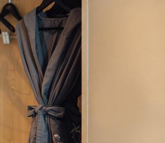 Superior room with a double bed and city view