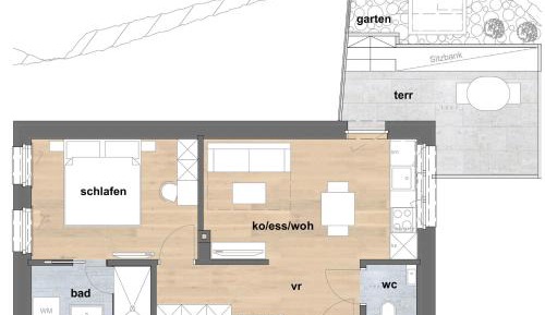 One-Bedroom Apartment with Shower
