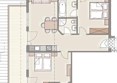Superior Two-Bedroom Apartment with Balcony