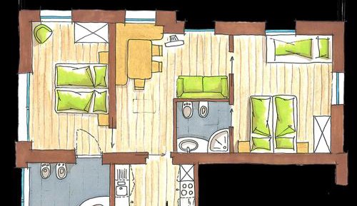 Two-Bedroom Apartment with Private Garden