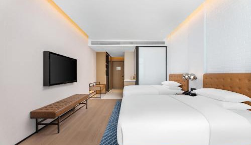 Superior Double Room with Two Double Beds and City View