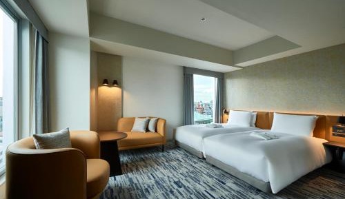 Superior Corner Hollywood Twin Room with View - Non-Smoking