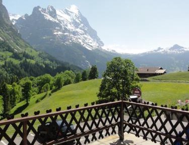 Double Room with Balcony and Eiger View