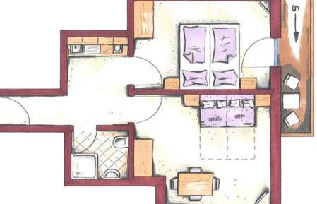 Apartment with Mountain View