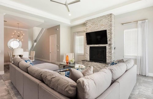 Reunion House | The Haute Haven with Movie Theater and Game Room at Reunion