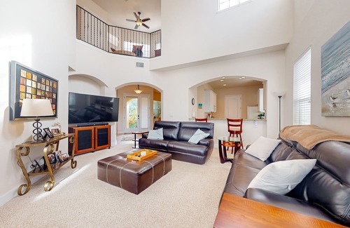 Halifax House | Corner-lot home with water view, on-site golf, enclosed patio, BBQ, & W/D