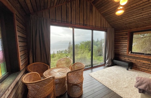 Fiskabygd Cabin | Stunning fiord panorama view off-grid forest cabin