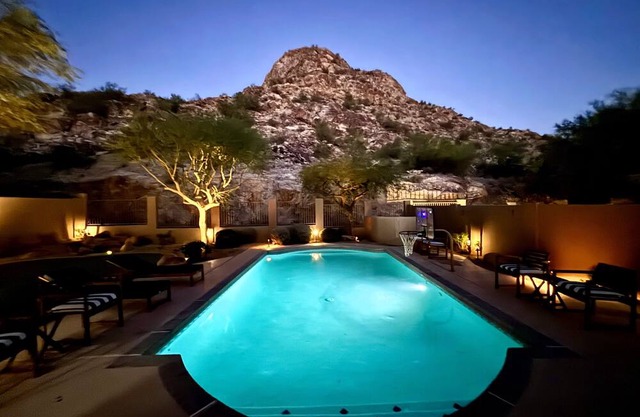 NEW! Hillside Home, Heated Pool, King Beds, Pool Table, BBQ, Self Check-in