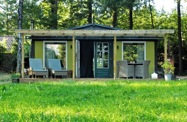 Loving retreat in greenery.