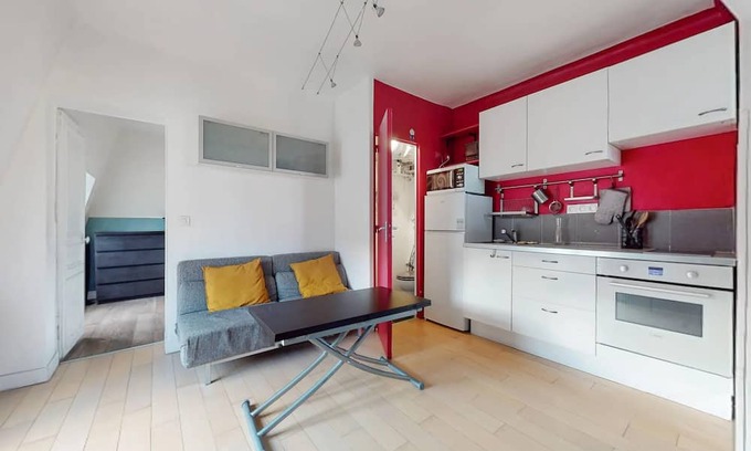 Riquet Stalingrad Apartment | Bright and quiet 27m²- near Canal de l'Ourcq