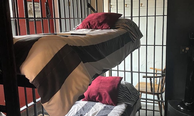 Wykoff House | Wykoff Historical Jail Haus with original jail cell bunks. It’s an adventure!