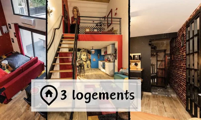 Jacquard - Prefecture Apartment | 3 Logements 300 m2 Loft Billard / Babyfoot / BAR À Jeux