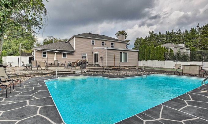 Adelphia House | Jersey Home with Private In-Ground Pool and Hot Tub!