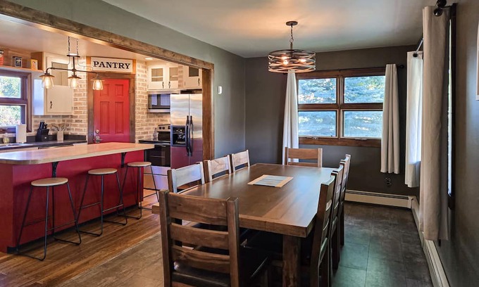 Del Norte House | Mountain View Home w/ jetted tub, fire pit, air hockey, foosball near Wolf Creek