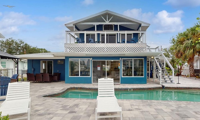 Bahia Vista House | Waterfront home with private pool, deck & patio - 1/2 mile to the beach