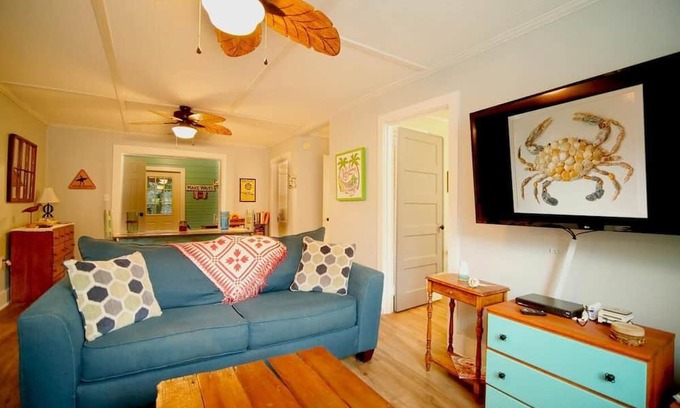 Folly Beach House | Key Lime Lounge steps from the beach!