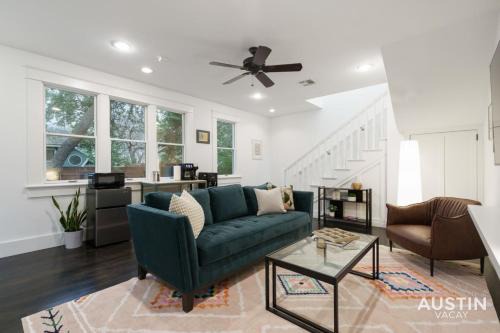 Clarksville House | Chic ATX Hideaway Patio with Firepit and Pet Friendly